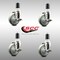 Service Caster 4 Inch 316SS Gray Poly Swivel 1-1/2 Inch Expanding Stem Caster Set Brake SCC SCC-SS316EX20S414-PPUB-TLB-112-4 - alternate 3